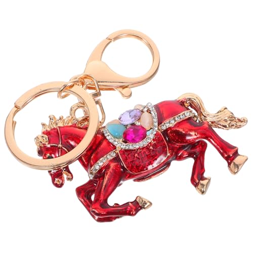 HEALSOPTHY Rhinestone Pferde Schlüsselanhänger Chinesisches Tierkreiszeichen Eleganter Anhänger Für Handtaschen Und Rucksäcke Vielseitige Feng Shui Dekoration Für Autoschlüssel Und von HEALSOPTHY