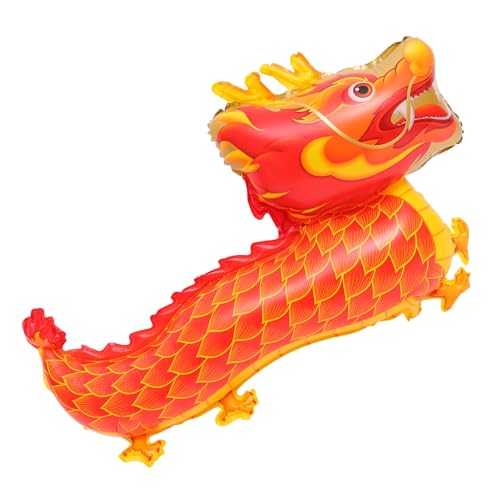HEALSOPTHY Rotes Cartoon Drachen Luftballon Dekoration für Chinesisches Neujahr Robust und Farbecht für Party Deko Familienfest Kinderfreundlich Vielseitig Kombinierbar Fröhliche Atmosphäre von HEALSOPTHY