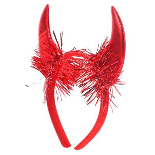 HEALSOPTHY Rotes Teufelshorn Haarreif Halloween Cosplay Stirnband Leichtes Party Accessoire für Erwachsene Karneval Masquerade Kostüm HEALSOPTHY Rotes Teufelshorn Haarreif Halloween Cosplay Stirnband Leichtes Party Accessoire für Erwachsene Karneval Masquerade Kostüm von HEALSOPTHY