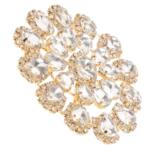 HEALSOPTHY Runde Strass-applikation Metallbasis Langlebig Elegante Blume Pailletten für Hochzeit Kleidung Taschen Schuhe DIY Verzierungen von HEALSOPTHY