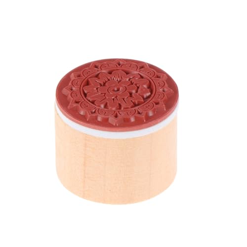 HEALSOPTHY Runder Holzstempel Vintage Stil mit Spitzenmuster Holz Siegelstempel für Weihnachtsdeko Scrapbooking Kartengestaltung DIY Bastelbedarf für Erwachsene von HEALSOPTHY