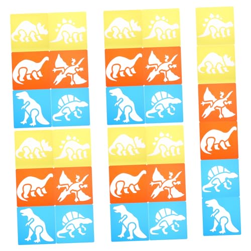 HEALSOPTHY Sätze Dinosaurier-zeichnungsvorlage Dinosaurier-vorlage Dinosaurier-schablone Malvorlage Kinderschablonen Aus Kunststoff Zeichenschablonen Für Dinosaurier-malschablonen Pp von HEALSOPTHY