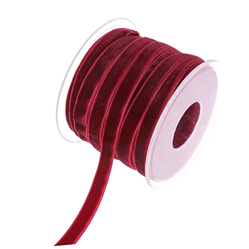 HEALSOPTHY Samtband Yards Einfarbig nicht Elastisch Geschenkband für Geschenkverpackung DIY Dekoratives Band für Kleidung Basteln und Partydekoration Vielseitiges Accessoire in Weinrot HEALSOPTHY Samtband Yards Einfarbig nicht Elastisch Geschenkband für Geschenkverpackung DIY Dekoratives Band für Kleidung Basteln und Partydekoration Vielseitiges Accessoire in Weinrot von HEALSOPTHY