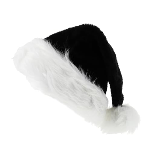 HEALSOPTHY Schwarze Lange Plüsch Weihnachtsmütze aus Stoff Weicher Hautfreundlicher Partyhut für Halloween und Weihnachtsfeier Modisches Kostüm Accessoire für Erwachsene Attraktive HEALSOPTHY Schwarze Lange Plüsch Weihnachtsmütze aus Stoff Weicher Hautfreundlicher Partyhut für Halloween und Weihnachtsfeier Modisches Kostüm Accessoire für Erwachsene Attraktive von HEALSOPTHY