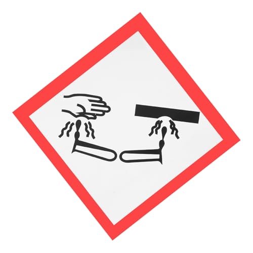HEALSOPTHY Selbstklebender PVC Korrosionsaufkleber Ölresistent Warnschild Gefahrstoffetikett für Chemikalien Sicherheitskennzeichnung für Industrie und Lager HEALSOPTHY Selbstklebender PVC Korrosionsaufkleber Ölresistent Warnschild Gefahrstoffetikett für Chemikalien Sicherheitskennzeichnung für Industrie und Lager von HEALSOPTHY