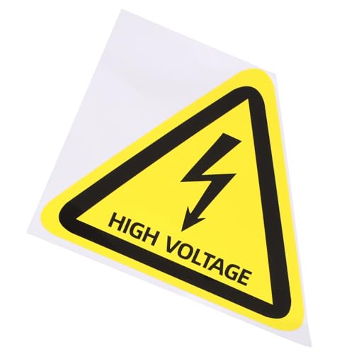 HEALSOPTHY Selbstklebendes Hochspannungswarnschild Gelbes Dreieck Warnaufkleber Elektrische Gefahren Sicherheitsmarkierung Für Innen und Außenbereich Elektroraum Sicherheitswarnung von HEALSOPTHY
