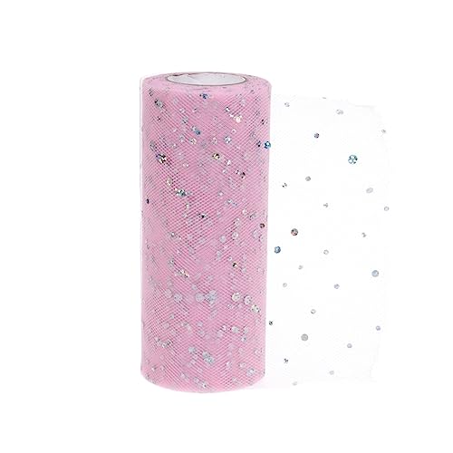 HEALSOPTHY Sequin Tulle Roll für Hochzeit Party Dekoration und DIY Projekte Geeignet für Tutu Röcke Geschenkpäckchen und Tischdeko von HEALSOPTHY