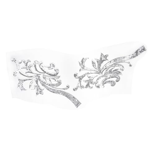 HEALSOPTHY Silberne Pailletten Stickerei Blumen Kleidung Aufnäher DIY Tanzkleid Applikation Patch für Kleidungsstücke und Textilien zum Verzieren und Reparieren HEALSOPTHY Silberne Pailletten Stickerei Blumen Kleidung Aufnäher DIY Tanzkleid Applikation Patch für Kleidungsstücke und Textilien zum Verzieren und Reparieren von HEALSOPTHY