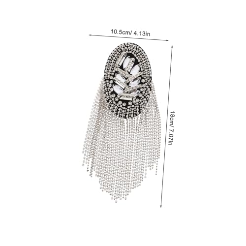 HEALSOPTHY Silberne Quasten Schulterklappen mit Strass Epauletts für Anzug Dekorative Schulterabzeichen Leicht Langlebig Einfache Befestigung Elegantes Kostümzubehör für Damen und Herren HEALSOPTHY Silberne Quasten Schulterklappen mit Strass Epauletts für Anzug Dekorative Schulterabzeichen Leicht Langlebig Einfache Befestigung Elegantes Kostümzubehör für Damen und Herren von HEALSOPTHY