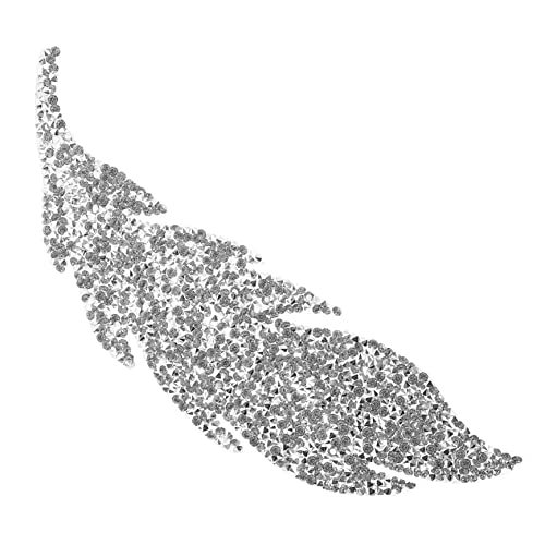 HEALSOPTHY Silberner Blattform Strass Applikation Aufbügler DIY Kleidung Reparatur Pailletten Patch für Taschen Hüte Bekleidungsschmuck HEALSOPTHY Silberner Blattform Strass Applikation Aufbügler DIY Kleidung Reparatur Pailletten Patch für Taschen Hüte Bekleidungsschmuck von HEALSOPTHY