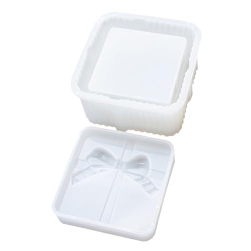 HEALSOPTHY Silikonform für Epoxidharz DIY Geschenkbox mit Schleifenmotiv Flexible Reißfeste Gießform aus Hochwertigem Silikon Rechteckige Aufbewahrungsbox Form für Individuelle von HEALSOPTHY