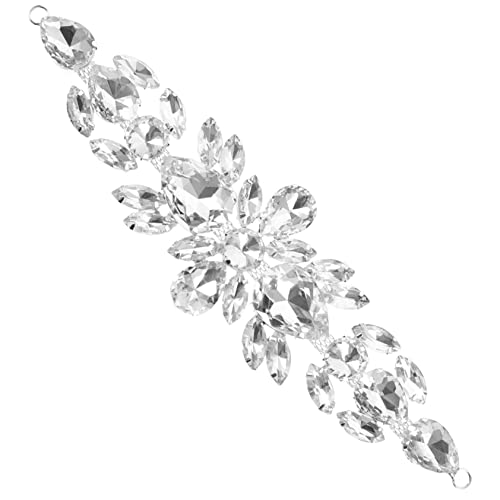 HEALSOPTHY Strass Applikation Wasserfall Design für Hochzeitskleider Schuhe und Taschen Patches für DIY Hochzeitsaccessoires Langlebig und Elegant für Projekte von HEALSOPTHY