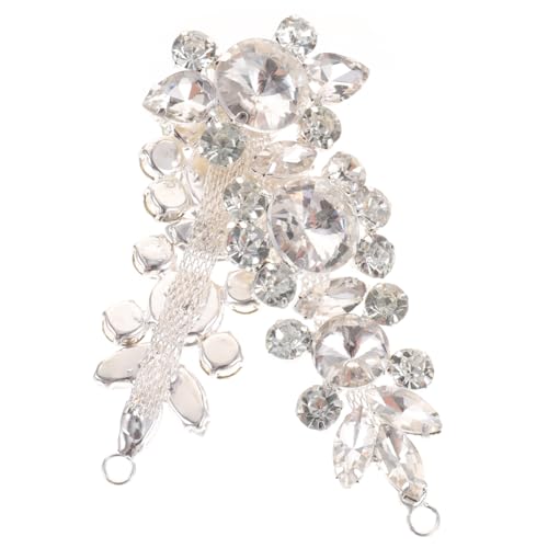 HEALSOPTHY Strass Hochzeit Applikation Wasserfall Blütenkette Brautgürtel DIY Dekorative Taillenschärpe Für Hochzeitskleider Damen Abendkleider Zubehör von HEALSOPTHY