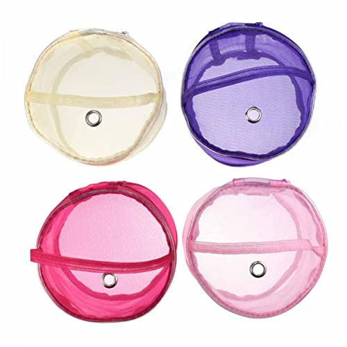 HEALSOPTHY Strick und Häkelaufbewahrungstasche Nylon Handliche Pinke Mesh Tasche für Garn und Zubehör für Strickprojekte und Häkeln Kleine Robust und Praktisch von HEALSOPTHY