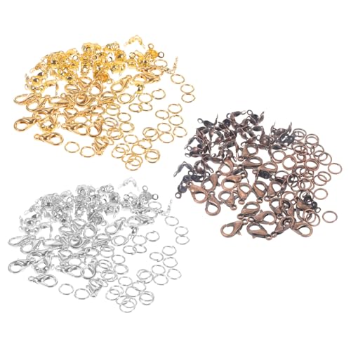 HEALSOPTHY Teiliges DIY Schmuckset mit Karabinerverschlüssen und Schmuckringen in Gold Silber Rotkupfer Vielseitiges Zubehör für Halsketten Armbänder Ohrringe und Bastelprojekte von HEALSOPTHY