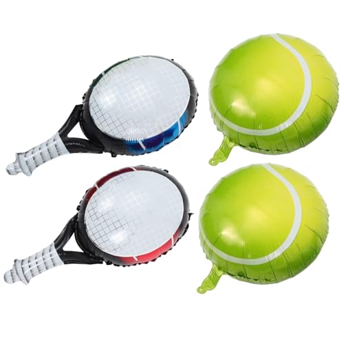 HEALSOPTHY Tennis Ballon Dekorationsset Teilig mit Hellen Tennisball Folienballons und Blauen und Roten Aufblasbaren Tennisschlägern Leicht Aufzuhängen Buntes Partyzubehör für Tennis HEALSOPTHY Tennis Ballon Dekorationsset Teilig mit Hellen Tennisball Folienballons und Blauen und Roten Aufblasbaren Tennisschlägern Leicht Aufzuhängen Buntes Partyzubehör für Tennis von HEALSOPTHY