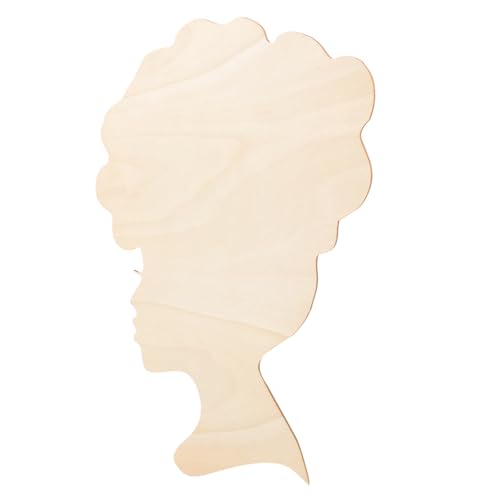 HEALSOPTHY Unbehandelte Holzscheiben Kopfform für DIY Basteln Naturholz Holzplatten zum Bemalen Holzdekoration Kunsthandwerk Geschenkidee von HEALSOPTHY