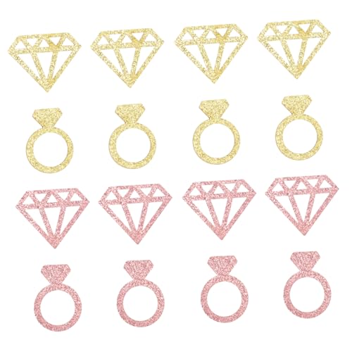 HEALSOPTHY Valentinstag Konfetti Goldene und Roségoldene Ringe für Hochzeiten Partys und Kindergeburtstage Leicht Langlebig und Vielseitig Einsetzbar von HEALSOPTHY