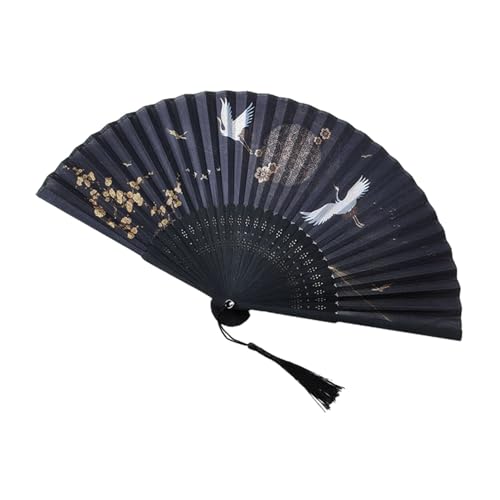 HEALSOPTHY Vintage Chinesischer Faltfächer mit Elegantem Muster Handgefertigter Faltbarer Handfächer im Klassischen Antiken Stil Robust und Vielseitig für Party Tanz und Geschenk Geeignet von HEALSOPTHY