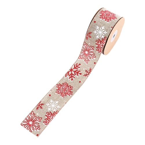 HEALSOPTHY Weihnachtsband mit Schneeflockenmuster Breit für Geschenkverpackung DIY Schleifen Bastelband Weihnachtsbaumschleifen und Tannenbaumdeko Vielseitiges Dekoband HEALSOPTHY Weihnachtsband mit Schneeflockenmuster Breit für Geschenkverpackung DIY Schleifen Bastelband Weihnachtsbaumschleifen und Tannenbaumdeko Vielseitiges Dekoband von HEALSOPTHY
