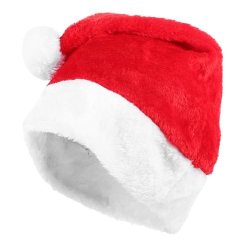 HEALSOPTHY Weihnachtsmütze Kurzflor Santa Mütze Unisex Plüsch Weihnachtsfeier Partyhut für Erwachsene Rot Komfortabel Leicht für Kostüm und Dekoration HEALSOPTHY Weihnachtsmütze Kurzflor Santa Mütze Unisex Plüsch Weihnachtsfeier Partyhut für Erwachsene Rot Komfortabel Leicht für Kostüm und Dekoration von HEALSOPTHY