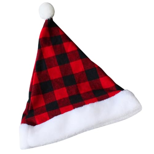 HEALSOPTHY Weihnachtsmütze Unisex Karierte Santa Mütze Leichtes Weihnachtsdeko Partyhut Festliche Kopfbedeckung für Erwachsene Weihnachtsfeier Kostümaccessoire HEALSOPTHY Weihnachtsmütze Unisex Karierte Santa Mütze Leichtes Weihnachtsdeko Partyhut Festliche Kopfbedeckung für Erwachsene Weihnachtsfeier Kostümaccessoire von HEALSOPTHY