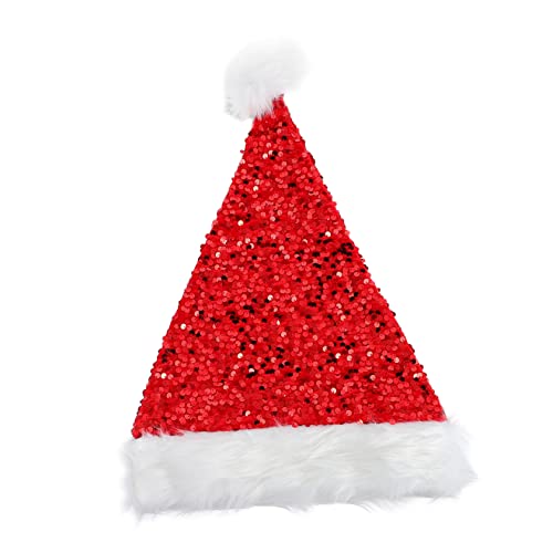 HEALSOPTHY Weihnachtsmütze aus Pailletten Plüsch Weihnachtsmann Hut für Weicher Bequemer Weihnachtskopfschmuck für Festliche Partys und Geschenkideen HEALSOPTHY Weihnachtsmütze aus Pailletten Plüsch Weihnachtsmann Hut für Weicher Bequemer Weihnachtskopfschmuck für Festliche Partys und Geschenkideen von HEALSOPTHY
