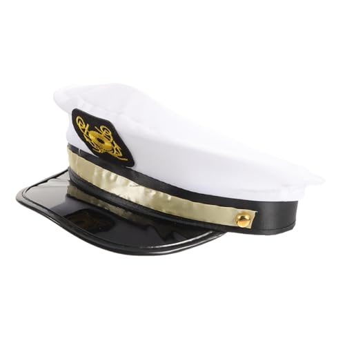 HEALSOPTHY Weiße Dekorative Kapitänsmütze mit Flachem Dach Leichte und Atmungsaktive Matrosenmütze für Erwachsene für Yacht partys Bootsfahrten Karneval und Cosplay Unisex Partyhut HEALSOPTHY Weiße Dekorative Kapitänsmütze mit Flachem Dach Leichte und Atmungsaktive Matrosenmütze für Erwachsene für Yacht partys Bootsfahrten Karneval und Cosplay Unisex Partyhut von HEALSOPTHY