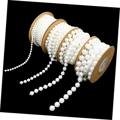 HEALSOPTHY Weiße Perlenkette Kunststofffaden DIY Bastelperlen für Armband Schmuckdekoration Rolle Fest Verbundene Perlen Glänzend Verstellbare für Hochzeits Geschenkdekoration HEALSOPTHY Weiße Perlenkette Kunststofffaden DIY Bastelperlen für Armband Schmuckdekoration Rolle Fest Verbundene Perlen Glänzend Verstellbare für Hochzeits Geschenkdekoration von HEALSOPTHY