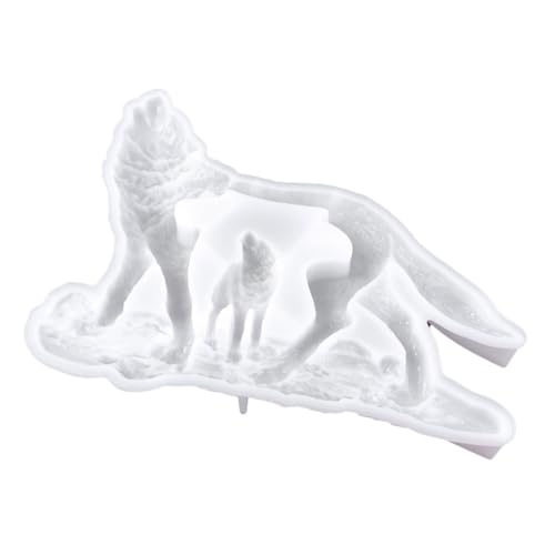 HEALSOPTHY Wolf Silikonform Wolf Gießform für Epoxidharz DIY Bastelprojekte Flexible Silikonform für Dekorative für Kreative Gestaltung von HEALSOPTHY