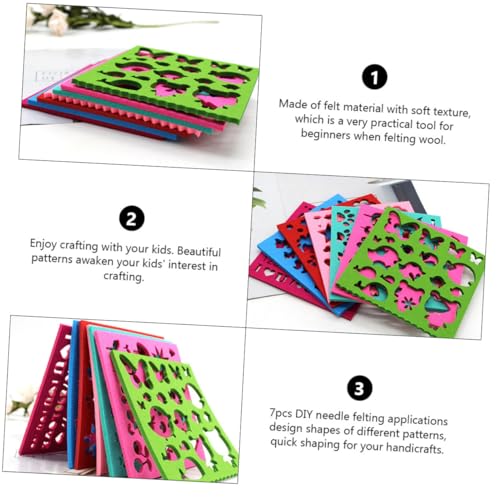 HEALSOPTHY Wollfilz Werkzeug Set für Anfänger Teiliges Nadelfilz Starter Kit mit Holzgriff Filznadeln und Filzform DIY Trockenfilzen Handwerk Filzset zum Basteln und Kreativsein von HEALSOPTHY