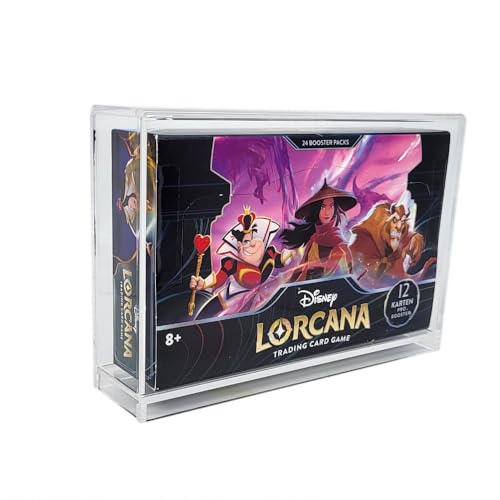 HEART FOR CARDS Lorcana: Boosterbox – Acryl-Schutzbox | Premium 6MM | UV-Schutz & Magnetverschluss + Heartforcards® Versandschutz von HEART FOR CARDS