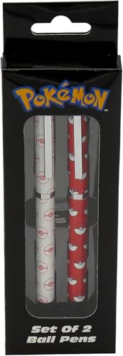 HEART FOR CARDS Pokémon Pokéball Kugelschreiber 2er-Set – Schwarze Tinte + Heartforcards® Versandschutz von HEART FOR CARDS