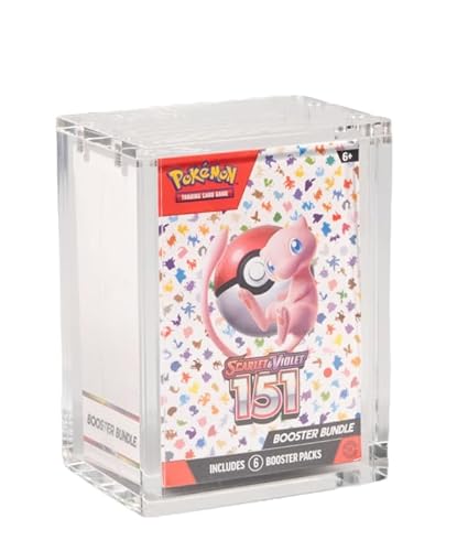 The Acrylic Box – Acryl Box für Pokémon Booster Bundles – 6 mm Virgin-Acrylic – Starke Magnetverschlüsse + Heartforcards® Versandschutz von HEART FOR CARDS