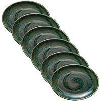 6 HEART & SOUL Servierplatten Perfect Match Avocado grün 25,0 x 19,0 cm von HEART & SOUL