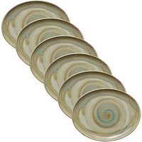 6 HEART & SOUL Servierplatten Perfect Match Thyme hellgrün 36,0 x 28,0 cm von HEART & SOUL