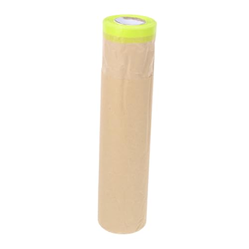HEATSHAKING 1 Rolle Abdeckfolie Kraftpapierband Papier zum Malen Farbband für Wände Abdeckband zum Lackieren auto klebeband Zeichenband Auto-Klebeband Hausanstrichzubehör Kfz -Klebeband Khaki von HEATSHAKING