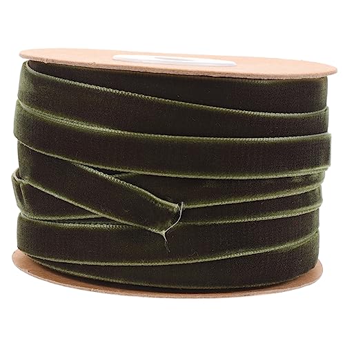 HEATSHAKING 1 Rolle Samtgewebe seidenband ribbon seidenbänder Geschenkverpackungsband Festliches Band Samtband Schleife Bänder umwickeln dekoratives Band schneidbares Geschenkband Green von HEATSHAKING