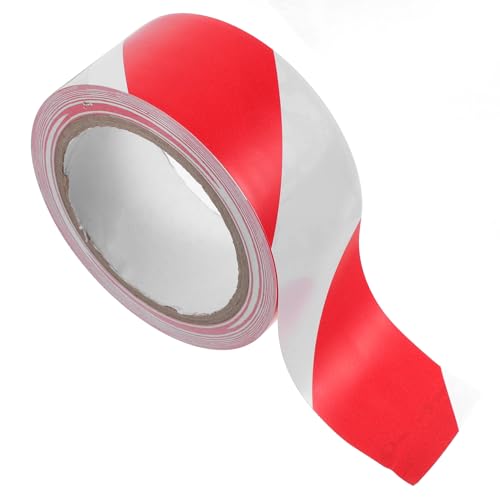 HEATSHAKING 1 Rolle Selbstklebendes Warnband Gestreiftes Sicherheitsmarkierungsband aus PVC für Baustellen Lagerhäuser und Parkplätze Robust und Reißfest für Kennzeichnung von HEATSHAKING