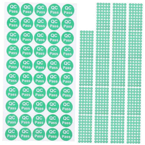 HEATSHAKING 1000 Stück Qualitätskontrollaufkleber Rundform für Inspektion Lagerhäusern Selbstklebende Qc Pass Etiketten zur Einfachen Anwendung Entfernung ohne Rückstände HEATSHAKING 1000 Stück Qualitätskontrollaufkleber Rundform für Inspektion Lagerhäusern Selbstklebende Qc Pass Etiketten zur Einfachen Anwendung Entfernung ohne Rückstände von HEATSHAKING