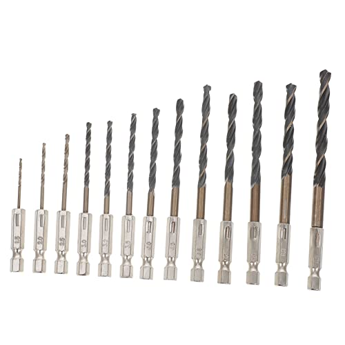 HEATSHAKING 13 Stück Teiliges Bohrer Set Sechskantschaft Metall Holz Kunststoff Bohrbits Hochgeschwindigkeitsstahl Schnelles Wechseln für Akku Schrauber Vielseitig HEATSHAKING 13 Stück Teiliges Bohrer Set Sechskantschaft Metall Holz Kunststoff Bohrbits Hochgeschwindigkeitsstahl Schnelles Wechseln für Akku Schrauber Vielseitig von HEATSHAKING
