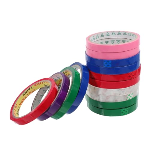 HEATSHAKING 14 Rollen Siegelmaschinenband dichtungsband farbiges klebeband Beutelverschließband Siegelband Bindebänder zum Verschließen von Beuteln Klebeband für Verpackungsbeutel das Haustier HEATSHAKING 14 Rollen Siegelmaschinenband dichtungsband farbiges klebeband Beutelverschließband Siegelband Bindebänder zum Verschließen von Beuteln Klebeband für Verpackungsbeutel das Haustier von HEATSHAKING