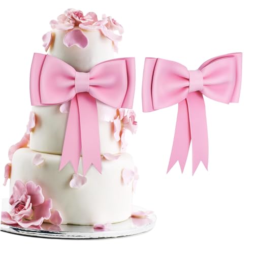 HEATSHAKING 2 Stück Bowknot Cake Topper Schleifen für Geburtstagstorten Wiederverwendbare Tortendeko Leicht und Sicher für Kuchen HEATSHAKING 2 Stück Bowknot Cake Topper Schleifen für Geburtstagstorten Wiederverwendbare Tortendeko Leicht und Sicher für Kuchen von HEATSHAKING