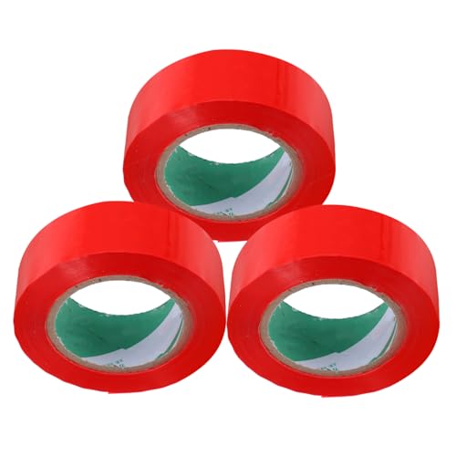 HEATSHAKING 3 Rollen Rotes Verpackungsklebeband für Umzug Versand Breit Strapazierfähiges Klebeband zum Versiegeln Verpacken von Kartons von HEATSHAKING