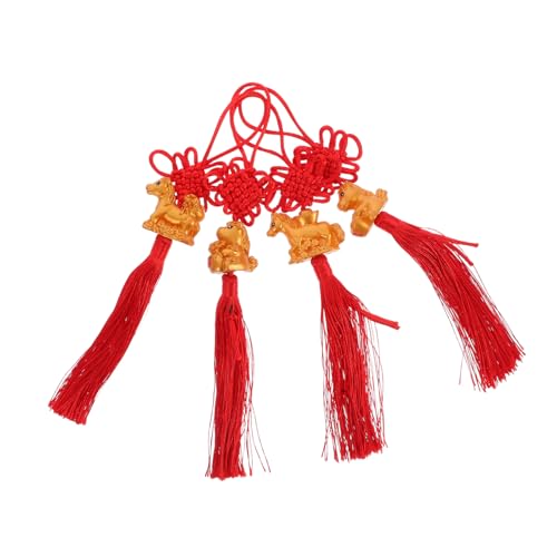 HEATSHAKING 4 Stück Chinesische Neujahrsornamente, Roter Hängender Knoten, Glücksbringer, Anhänger, Quaste, 2026, Neujahr, Frühlingsfest, Glück, Reichtum, HEATSHAKING 4 Stück Chinesische Neujahrsornamente, Roter Hängender Knoten, Glücksbringer, Anhänger, Quaste, 2026, Neujahr, Frühlingsfest, Glück, Reichtum, von HEATSHAKING