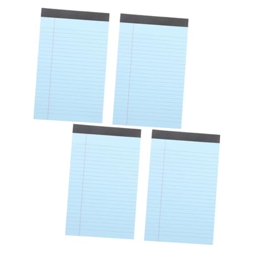 HEATSHAKING 4 Stück Teiliges Notizblock Set Kariert Reißbares Memo Pad mit Linierten Seiten Schreibpapier für Büro Schule und Unterwegs Blau HEATSHAKING 4 Stück Teiliges Notizblock Set Kariert Reißbares Memo Pad mit Linierten Seiten Schreibpapier für Büro Schule und Unterwegs Blau von HEATSHAKING