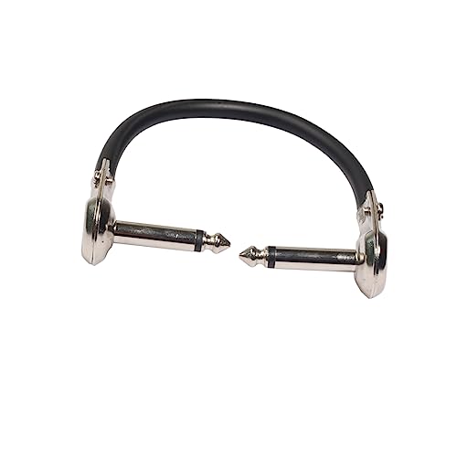 HEATSHAKING 5 Stück Male Male Gitarrenkabel mit Rechtwinkligem Stecker für Effektpedale Schwarz für Klare Audioübertragung von HEATSHAKING