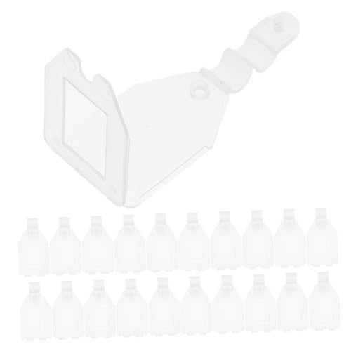 HEATSHAKING 50 Stück Preisschild Drahtregal-Etikettenhalter Kleiderbügelhalter für den Einzelhandel Preisetiketten-Organizer Etikettorganisator Plastik Transparent von HEATSHAKING