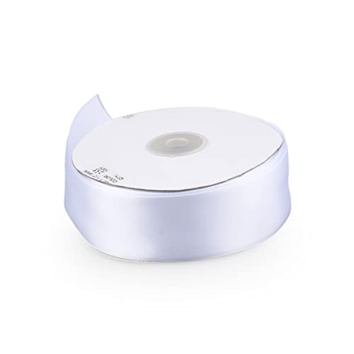 HEATSHAKING 50M Geschenkband Weiß Hochdichtes Grosgrain Ribbon für Geschenkverpackungen Dekorationen Hochzeiten und Bastelprojekte Curling Band für Ideen von HEATSHAKING
