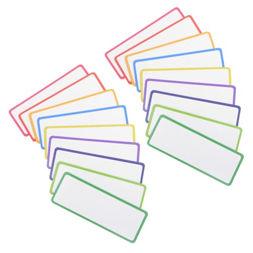HEATSHAKING 54Stücke Wiederverwendbare Magnetische Etiketten Bunten Beschreibbar Abwischbar für Kühlschrank Whiteboard Büro für Klassenzimmer von HEATSHAKING